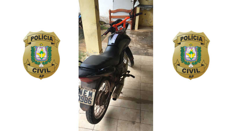 POLÍCIA CIVIL DE LARANJAL DO JARI RECUPERA MOTO QUE FOI ROUBADA EM MACAPÁ